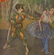 Harlekin und Colombine nach Degas